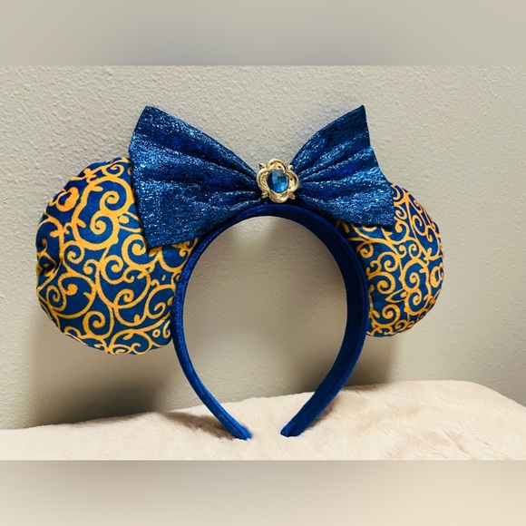 Disney Ears Blue Royal Bow Handmade - Picture 1 of 3